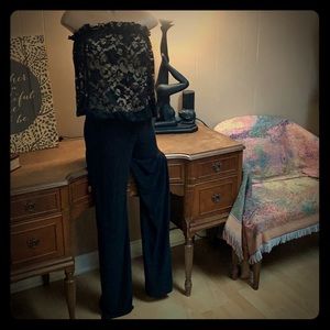 Arden B Strapless Lace Top Jumpsuit